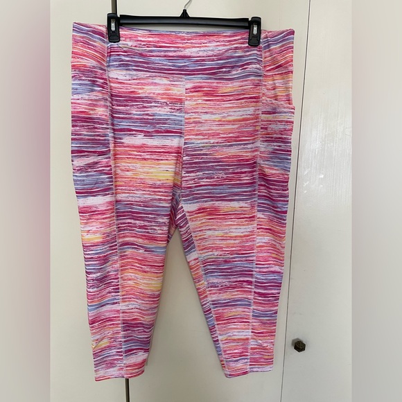 Colorful Striped Leggings size 3X - Picture 2 of 5